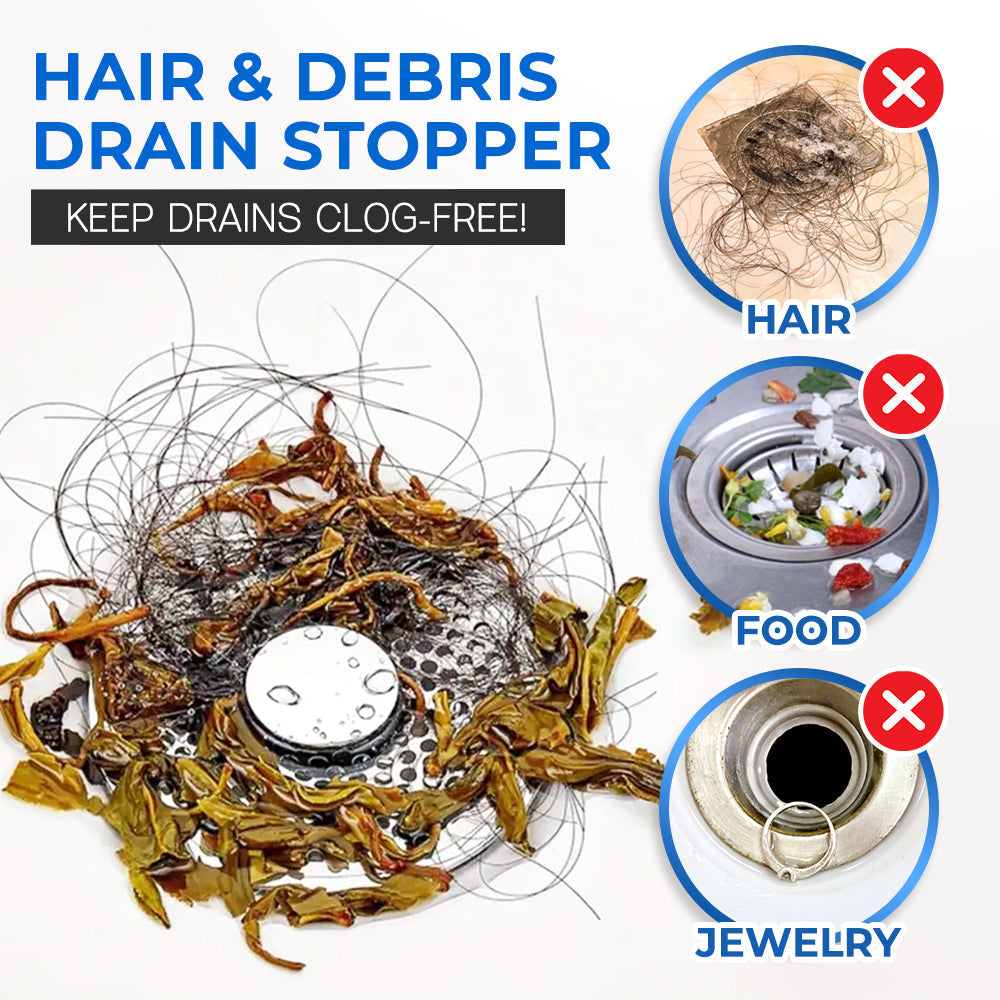 Velorandt® Stainless Steel Washing Basin Anti-Clogging Anti-odor Pop-up Drain Stopper & Hair Catcher