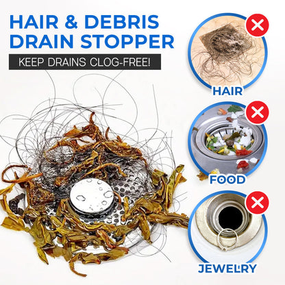 Velorandt® Stainless Steel Washing Basin Anti-Clogging Anti-odor Pop-up Drain Stopper & Hair Catcher