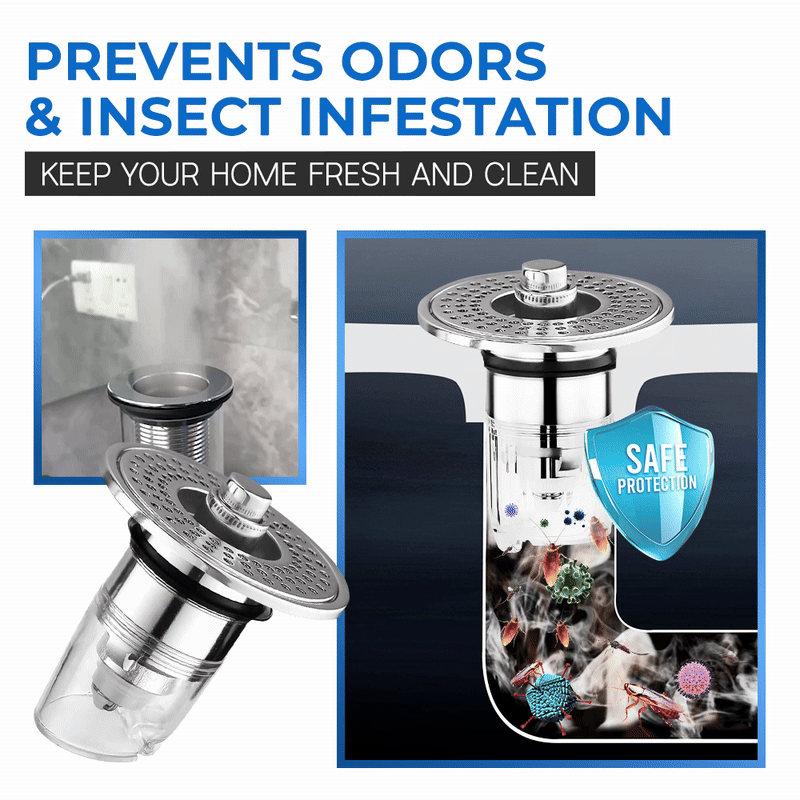 Velorandt® Stainless Steel Washing Basin Anti-Clogging Anti-odor Pop-up Drain Stopper & Hair Catcher