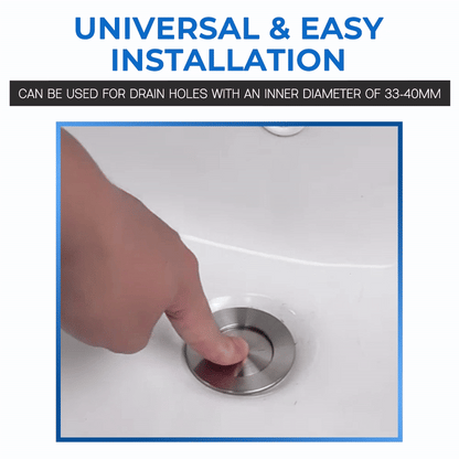 Velorandt® Stainless Steel Washing Basin Anti-Clogging Anti-odor Pop-up Drain Stopper & Hair Catcher
