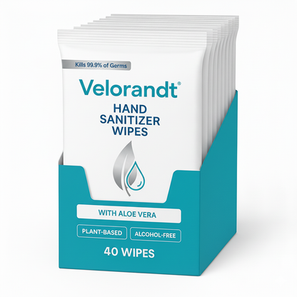 Velorandt® Plant Based Antibacterial Hand Wipes 20pcs (10packs)