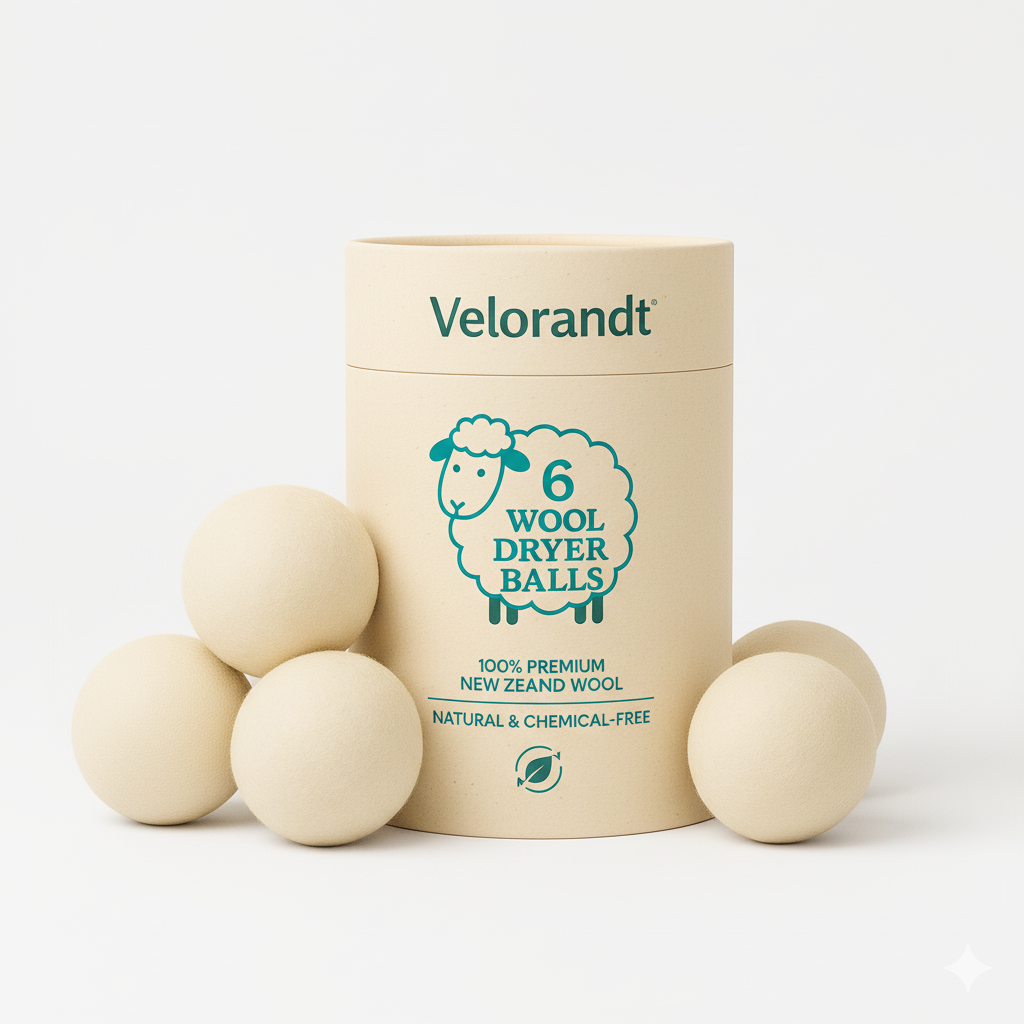 Velorandt® Natural Fabric Softener Laundry Wool Dryer Balls