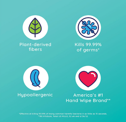 Velorandt® Plant Based Antibacterial Hand Wipes 20pcs (10packs)